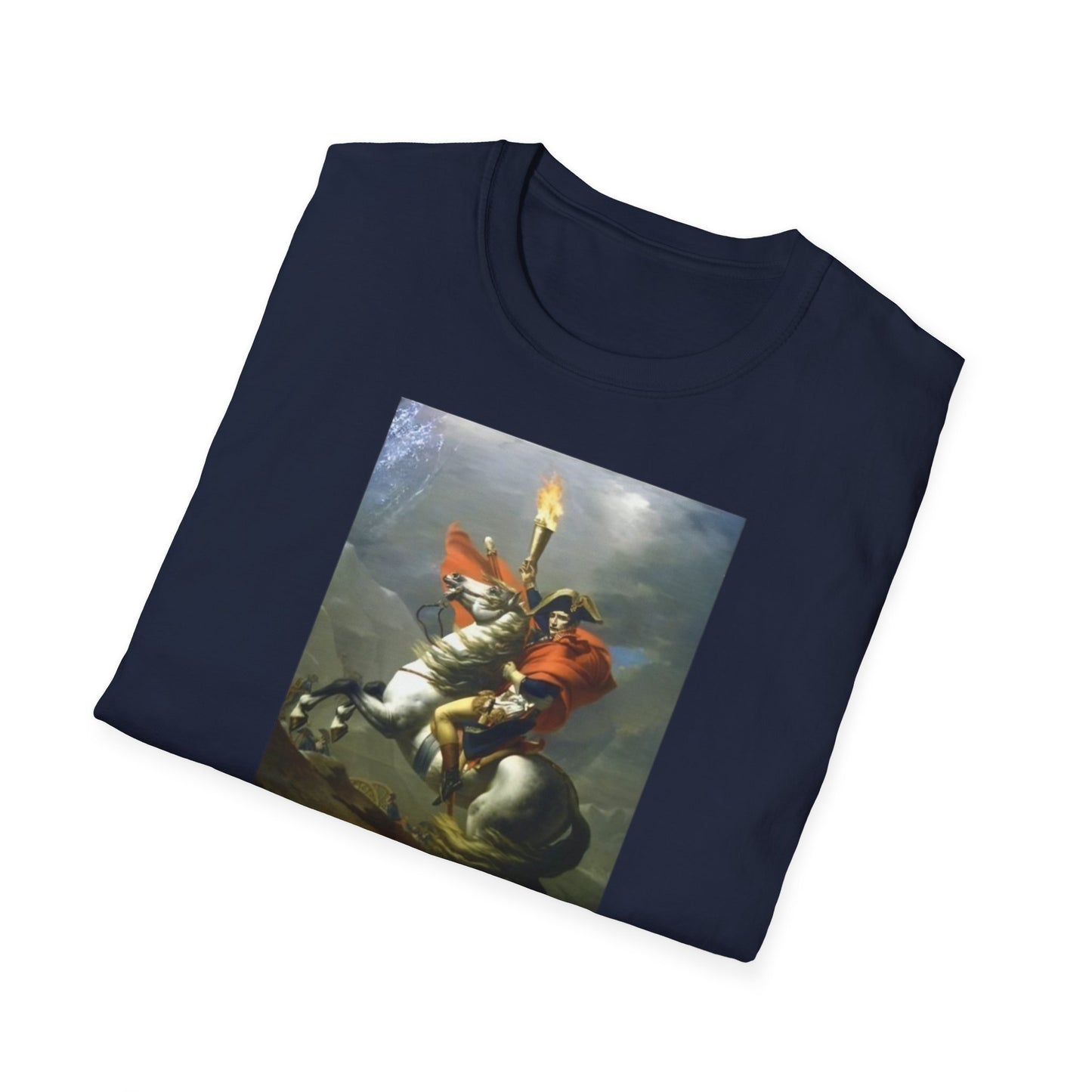Paris Olympics 2024 T-Shirt: Napoleon Crosses the Alps with Olympic Torch